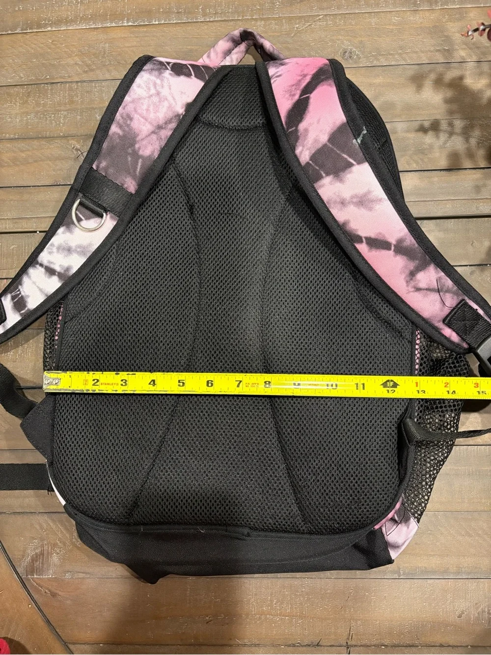 Pottery Barn Teen Pink and Black Tie-Dye Backpack 17x13